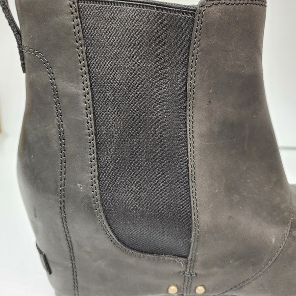 Sorel Women's Lea Wedge Black/Quarry High Top Boot 11 - Picture 4 of 15